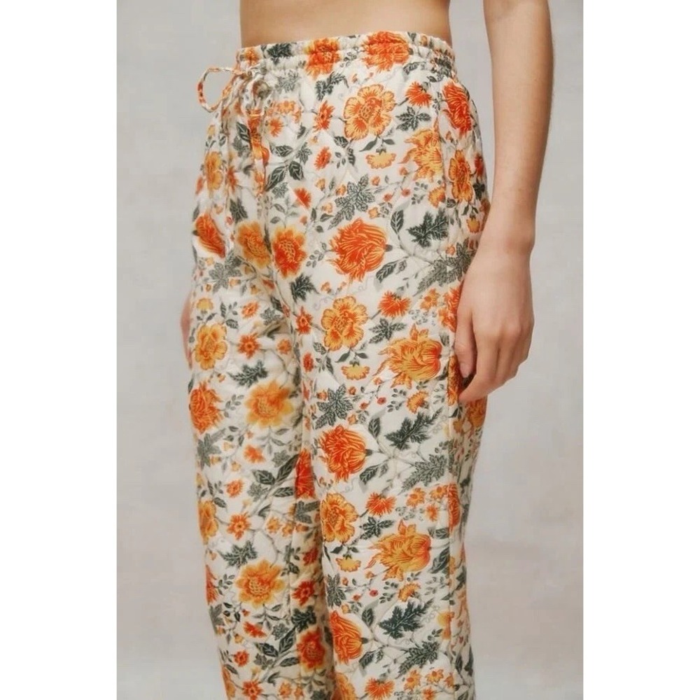Laura Ashley x Urban Outfitters Floral Pants M Cottage Core Boho Retro Old Money